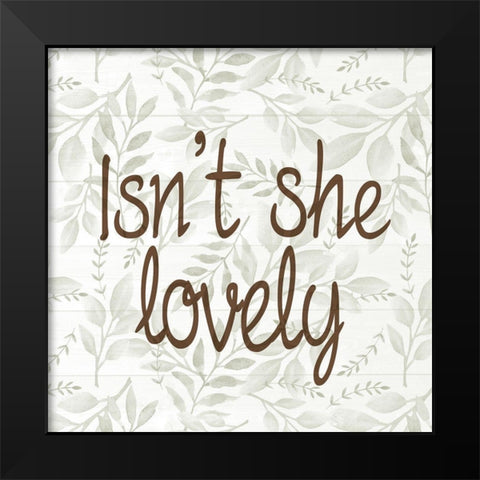 Lovely Black Modern Wood Framed Art Print by Allen, Kimberly