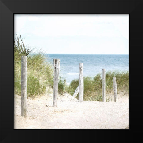 Eat Sleep Beach 2 Black Modern Wood Framed Art Print by Allen, Kimberly