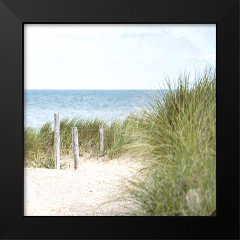 Eat Sleep Beach 5 Black Modern Wood Framed Art Print by Allen, Kimberly