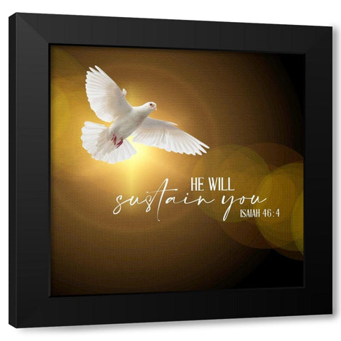 He Will Black Modern Wood Framed Art Print by Allen, Kimberly