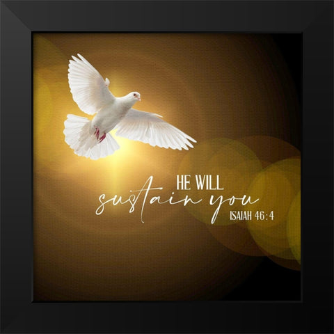 He Will Black Modern Wood Framed Art Print by Allen, Kimberly