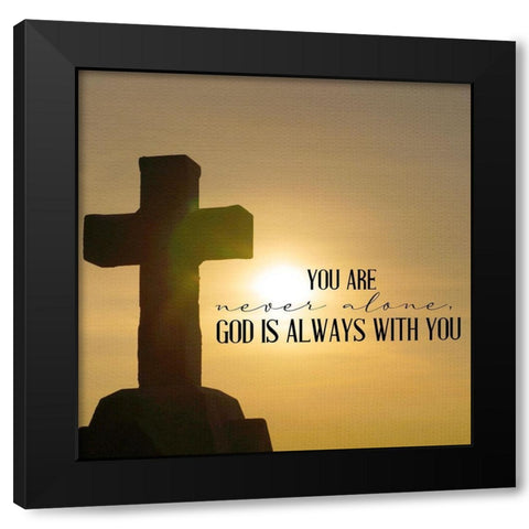 Never Alone Black Modern Wood Framed Art Print by Allen, Kimberly