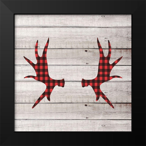 Antlers 1 Black Modern Wood Framed Art Print by Allen, Kimberly