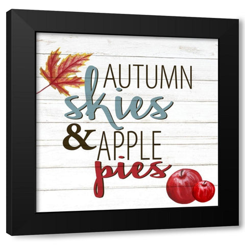 Autumn Skies Black Modern Wood Framed Art Print by Allen, Kimberly