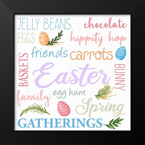 Jelly Beans Black Modern Wood Framed Art Print by Allen, Kimberly