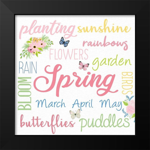 Spring Black Modern Wood Framed Art Print by Allen, Kimberly