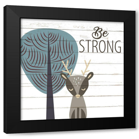 Be 2 Black Modern Wood Framed Art Print with Double Matting by Allen, Kimberly