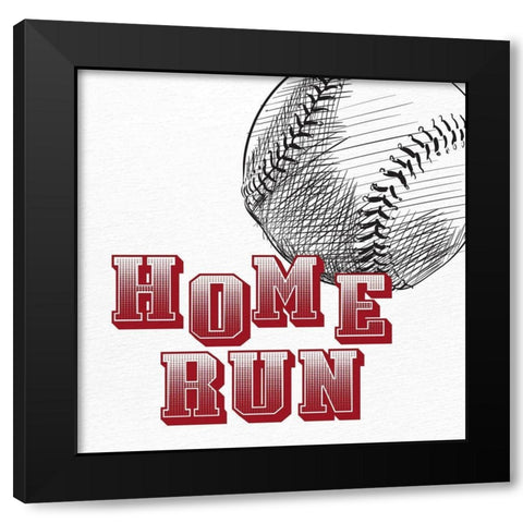 Home Run Black Modern Wood Framed Art Print by Allen, Kimberly