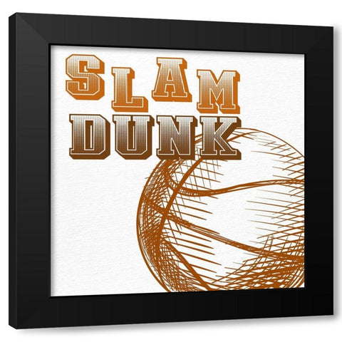 Slam Dunk Black Modern Wood Framed Art Print by Allen, Kimberly