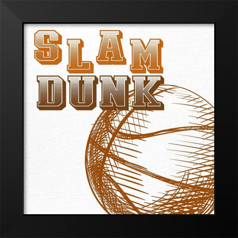 Slam Dunk Black Modern Wood Framed Art Print by Allen, Kimberly