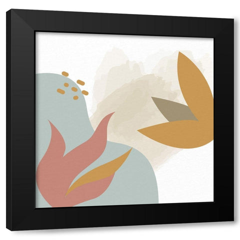 Soft Organics 1 Black Modern Wood Framed Art Print with Double Matting by Allen, Kimberly