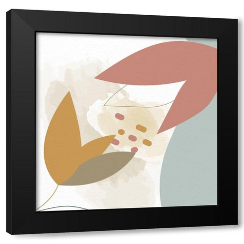 Soft Organics 2 Black Modern Wood Framed Art Print with Double Matting by Allen, Kimberly