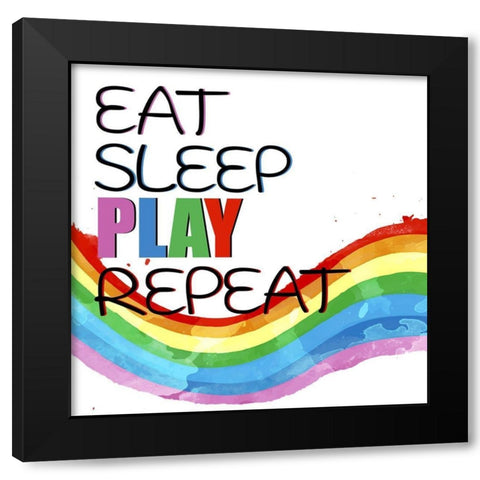 Play All Day 2 Black Modern Wood Framed Art Print by Allen, Kimberly