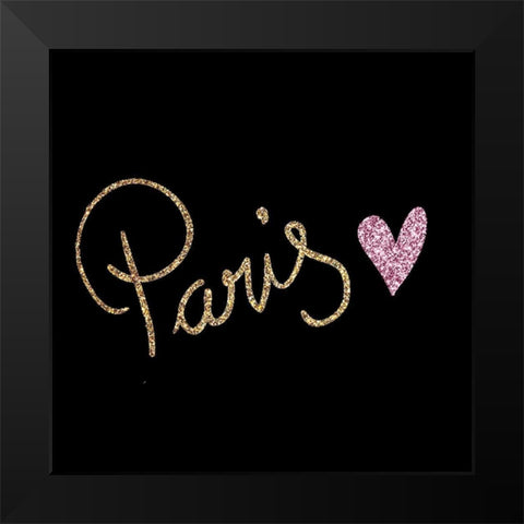 Mon Amour 2 V2 Black Modern Wood Framed Art Print by Allen, Kimberly