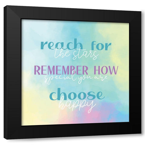 Reach for the Stars Black Modern Wood Framed Art Print by Allen, Kimberly