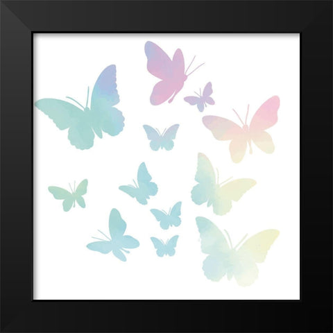 Butterflies Black Modern Wood Framed Art Print by Allen, Kimberly