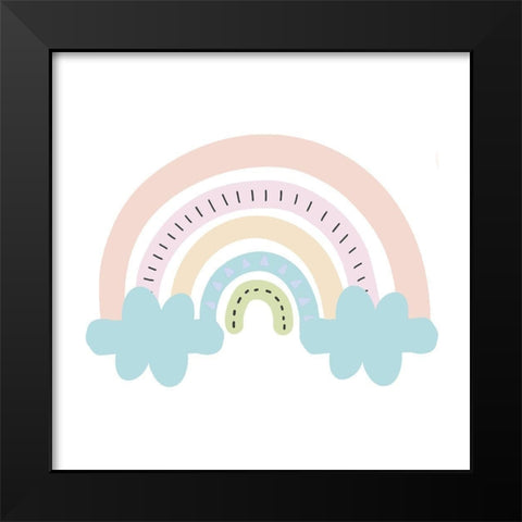 Rainbow Black Modern Wood Framed Art Print by Allen, Kimberly