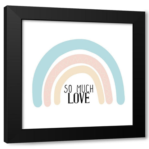 So Much Love Black Modern Wood Framed Art Print by Allen, Kimberly