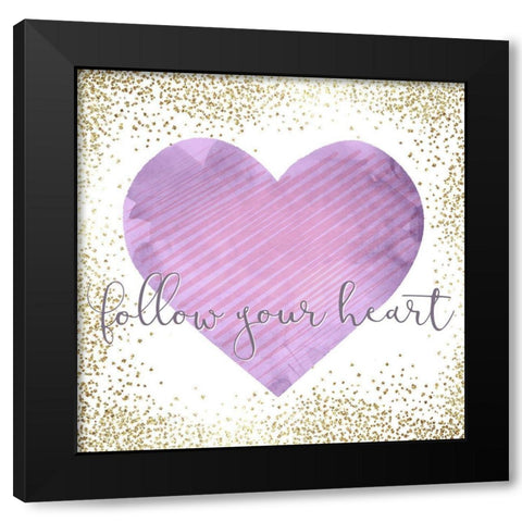Princess Heart 1 Black Modern Wood Framed Art Print by Allen, Kimberly
