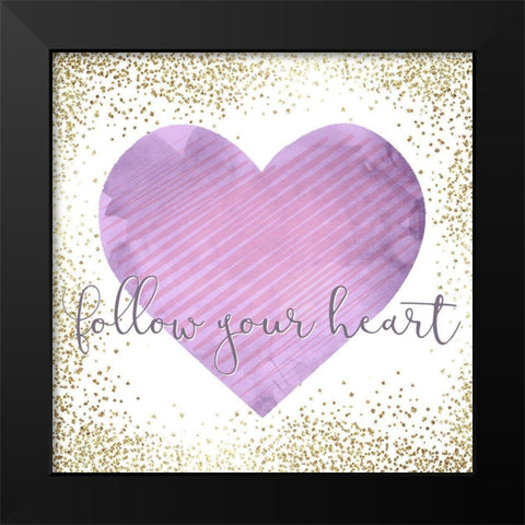 Princess Heart 1 Black Modern Wood Framed Art Print by Allen, Kimberly