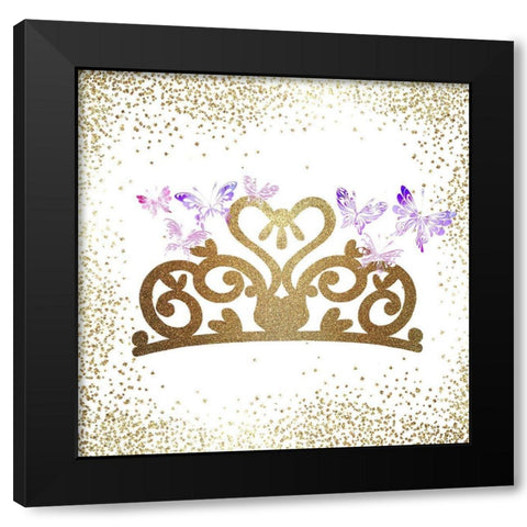 Princess Heart 2 Black Modern Wood Framed Art Print by Allen, Kimberly