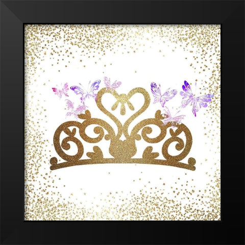 Princess Heart 2 Black Modern Wood Framed Art Print by Allen, Kimberly