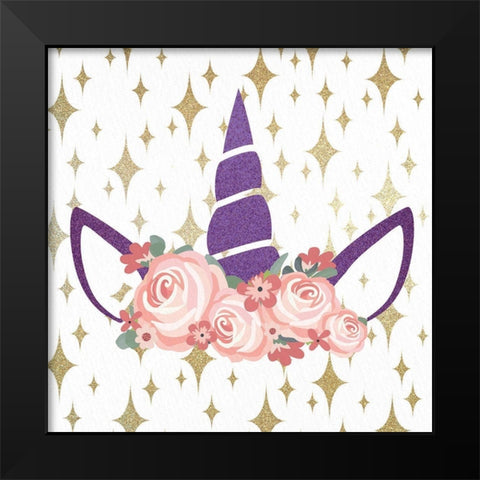Magical Unicorn Black Modern Wood Framed Art Print by Allen, Kimberly