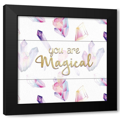 Unicorn Gems 2 V2 Black Modern Wood Framed Art Print by Allen, Kimberly