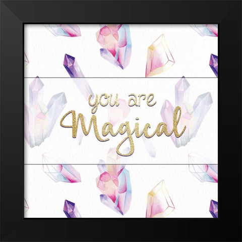 Unicorn Gems 2 V2 Black Modern Wood Framed Art Print by Allen, Kimberly