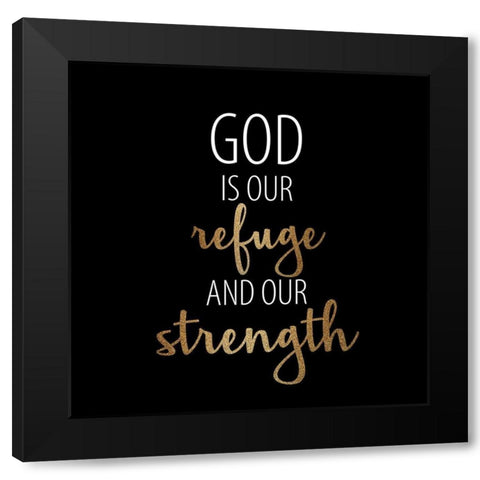 Refuge Leopard 1 Black Modern Wood Framed Art Print by Allen, Kimberly