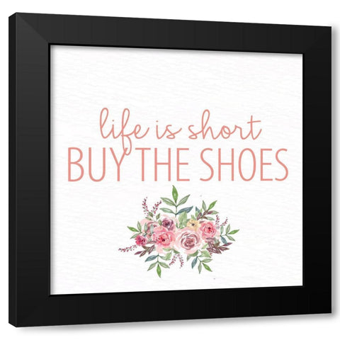 Pink Scent 3 Black Modern Wood Framed Art Print with Double Matting by Allen, Kimberly