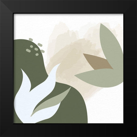 Organic Greens 1 Black Modern Wood Framed Art Print by Allen, Kimberly