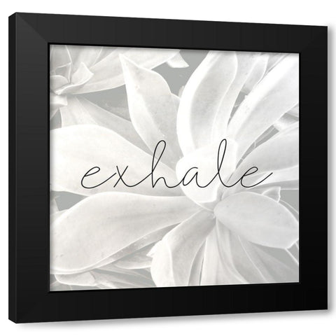 Exhale Gray Black Modern Wood Framed Art Print with Double Matting by Allen, Kimberly