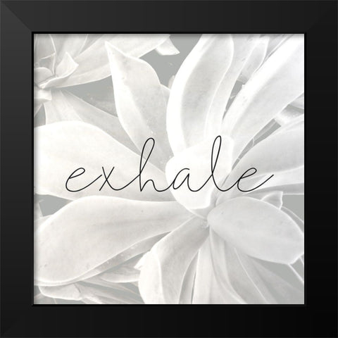 Exhale Gray Black Modern Wood Framed Art Print by Allen, Kimberly