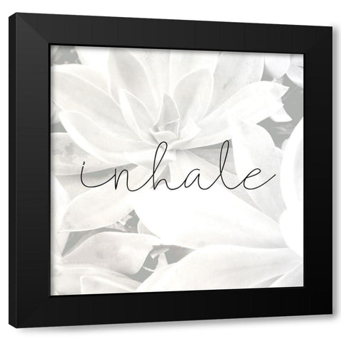 Inhale Gray Black Modern Wood Framed Art Print by Allen, Kimberly