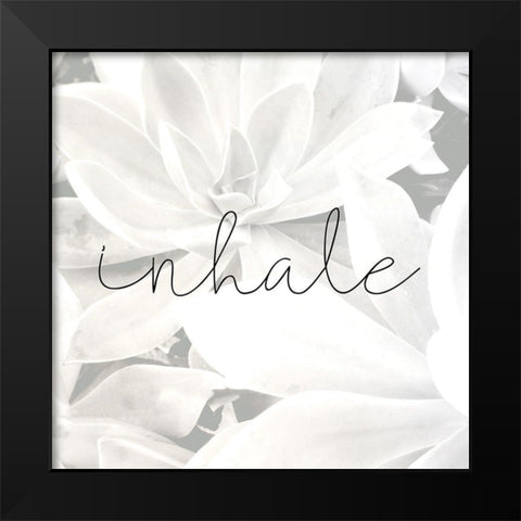 Inhale Gray Black Modern Wood Framed Art Print by Allen, Kimberly