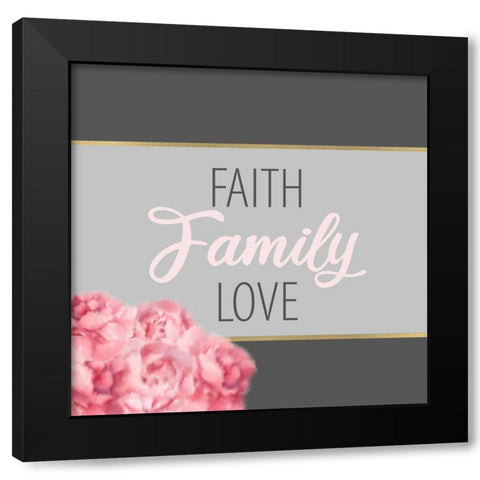 Family Love 3 Black Modern Wood Framed Art Print by Allen, Kimberly