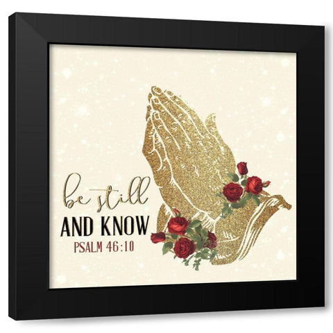 Pray 3 V2 Black Modern Wood Framed Art Print with Double Matting by Allen, Kimberly