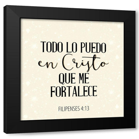 Todo Lo Puedo Black Modern Wood Framed Art Print with Double Matting by Allen, Kimberly