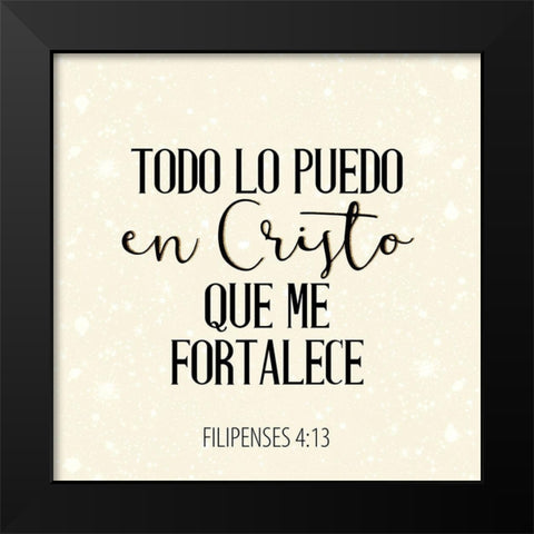 Todo Lo Puedo Black Modern Wood Framed Art Print by Allen, Kimberly