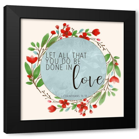 In Love 3 Black Modern Wood Framed Art Print by Allen, Kimberly
