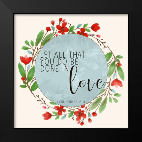 In Love 3 Black Modern Wood Framed Art Print by Allen, Kimberly