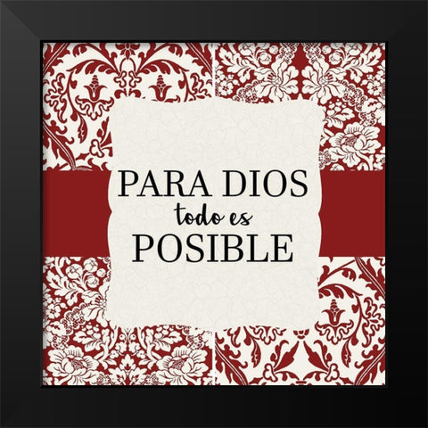 Dios Satisfara 2 Black Modern Wood Framed Art Print by Allen, Kimberly