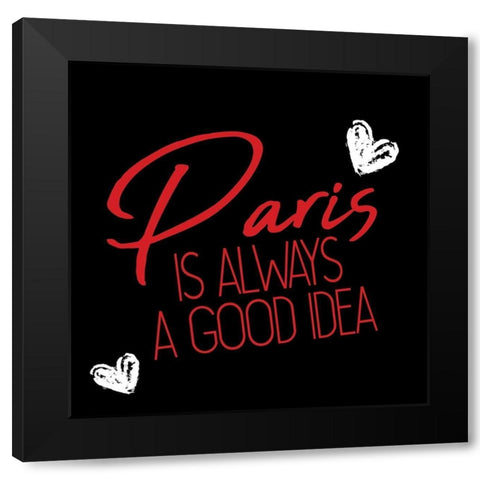 Paris Idea Love 2 Black Modern Wood Framed Art Print by Allen, Kimberly