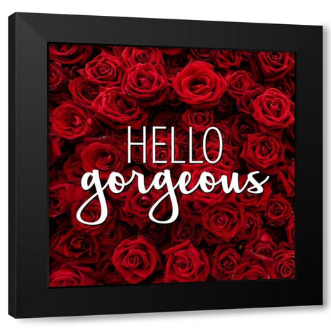 Roses 1 Black Modern Wood Framed Art Print by Allen, Kimberly