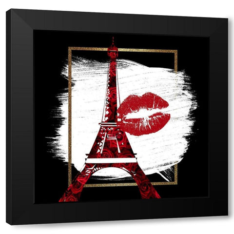 Roses 2 Black Modern Wood Framed Art Print by Allen, Kimberly