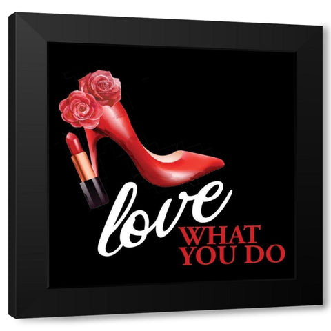 What you Love 3 Black Modern Wood Framed Art Print with Double Matting by Allen, Kimberly