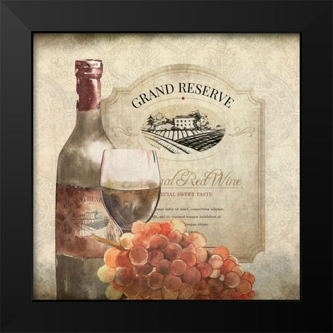 Love the Wine 2 Black Modern Wood Framed Art Print by Allen, Kimberly