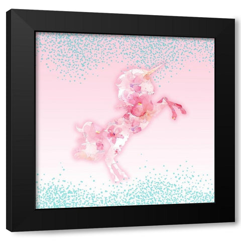 Never 1 Black Modern Wood Framed Art Print by Allen, Kimberly