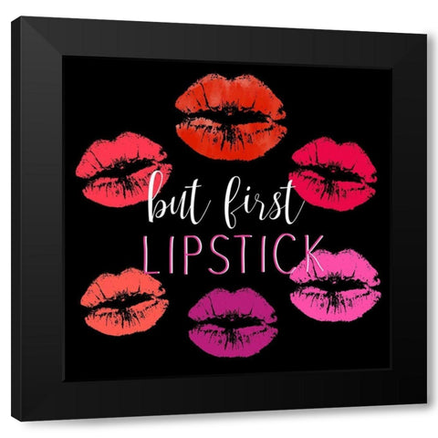 Lipstick 1 V2 Black Modern Wood Framed Art Print with Double Matting by Allen, Kimberly